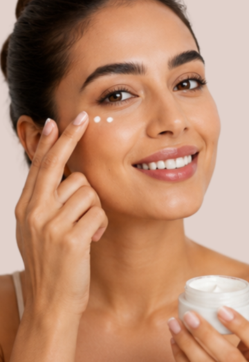 Apply eye cream